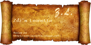 Zám Leonetta névjegykártya